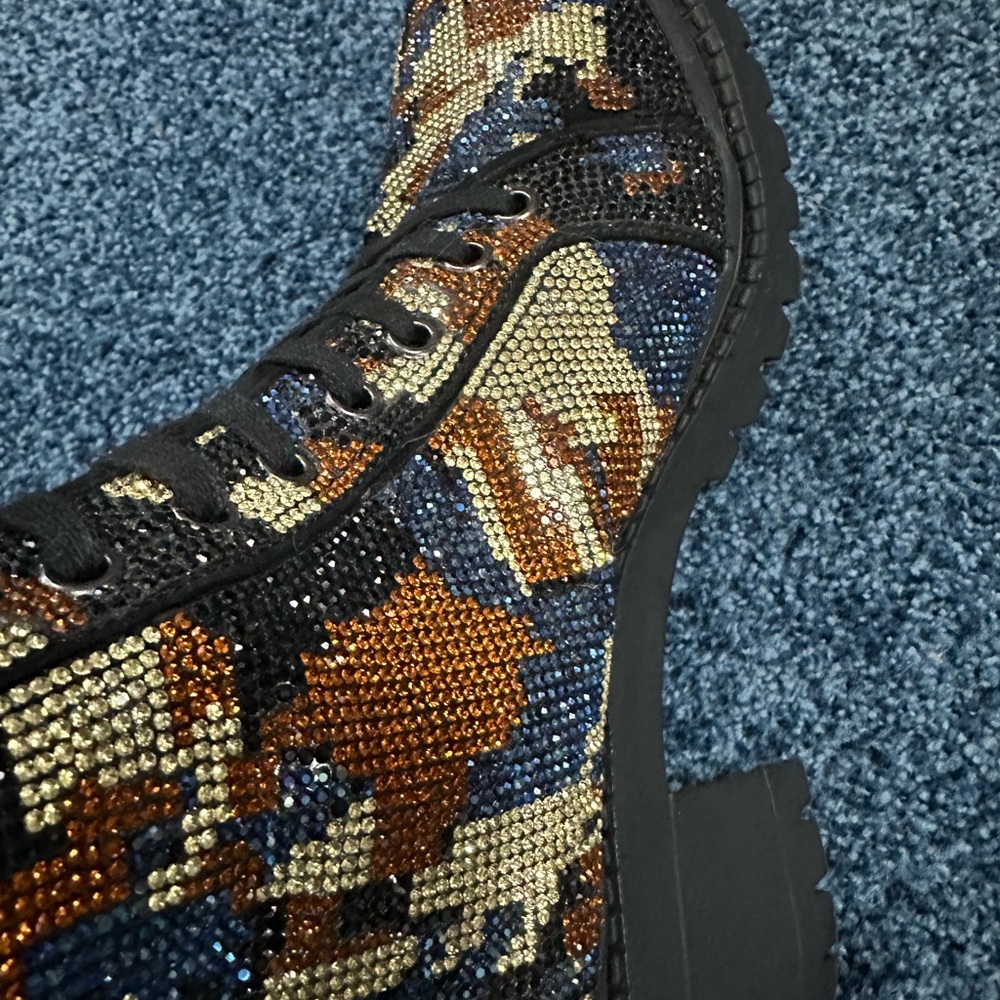 Steve Madden multicolor rhinestone boots
